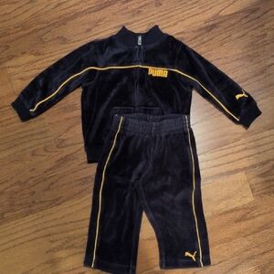 Puma Kids' Blue and Gold Tracksuit